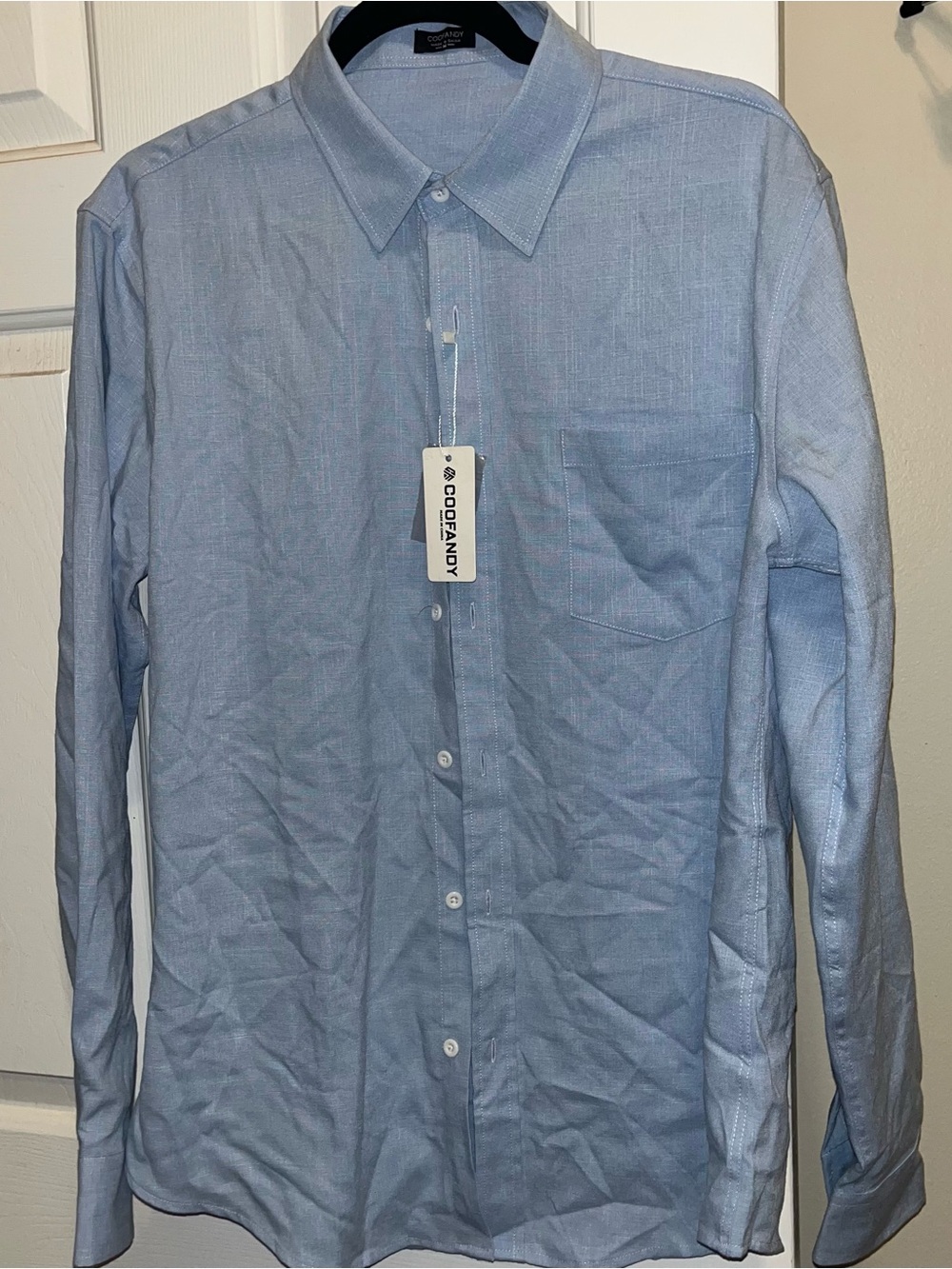 Light Blue Long-Sleeve Button-Down Shirt